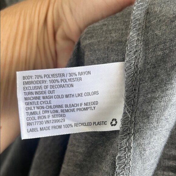 Gray Embellished Tank Top Lg - Picture 4 of 5